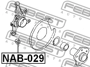 NAB-029 FEBEST Подвеска, рычаг независимой подвески колеса (фото 2)