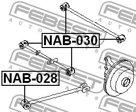 NAB-030 FEBEST Подвеска, рычаг независимой подвески колеса (фото 2)