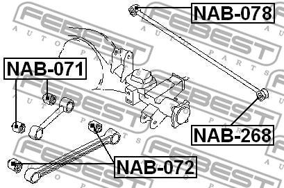 NAB-071 FEBEST Подвеска, рычаг независимой подвески колеса (фото 2)