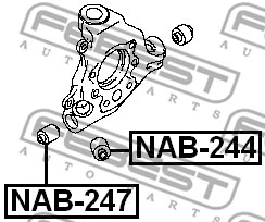 NAB-247 FEBEST Подвеска, рычаг независимой подвески колеса (фото 2)