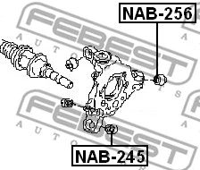 NAB-256 FEBEST Подвеска, рычаг независимой подвески колеса (фото 2)