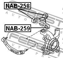 NAB-259 FEBEST Подвеска, рычаг независимой подвески колеса (фото 2)