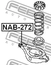 NAB-272 FEBEST Подвеска, рычаг независимой подвески колеса (фото 2)