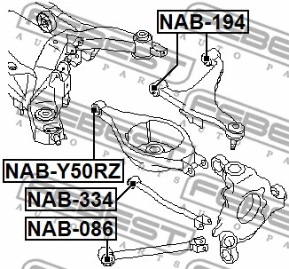 NAB-334 FEBEST Подвеска, рычаг независимой подвески колеса (фото 2)