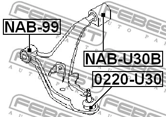 NAB-U30B FEBEST Подвеска, рычаг независимой подвески колеса (фото 2)