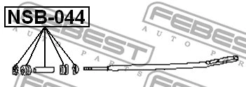 NSB-044 FEBEST Подвеска, рычаг независимой подвески колеса (фото 2)