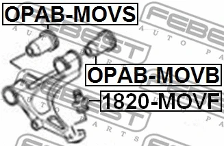 OPAB-MOVS FEBEST Подвеска, рычаг независимой подвески колеса (фото 2)