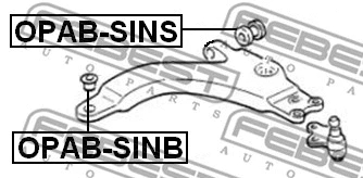 OPAB-SINS FEBEST Подвеска, рычаг независимой подвески колеса (фото 2)