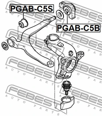 PGAB-C5S FEBEST Подвеска, рычаг независимой подвески колеса (фото 2)