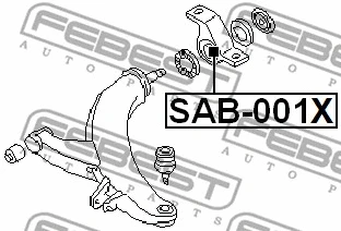 SAB-001X FEBEST Подвеска, рычаг независимой подвески колеса (фото 2)