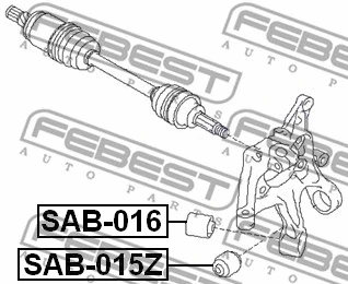 SAB-015Z FEBEST Подвеска, рычаг независимой подвески колеса (фото 2)