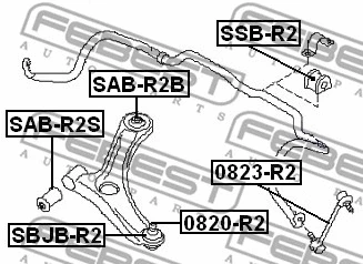 SAB-R2S FEBEST Подвеска, рычаг независимой подвески колеса (фото 2)