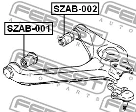 SZAB-001 FEBEST Подвеска, рычаг независимой подвески колеса (фото 2)