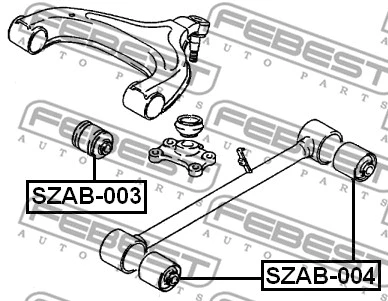SZAB-003 FEBEST Подвеска, рычаг независимой подвески колеса (фото 2)