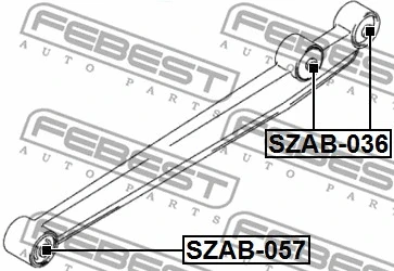 SZAB-057 FEBEST Подвеска, рычаг независимой подвески колеса (фото 2)