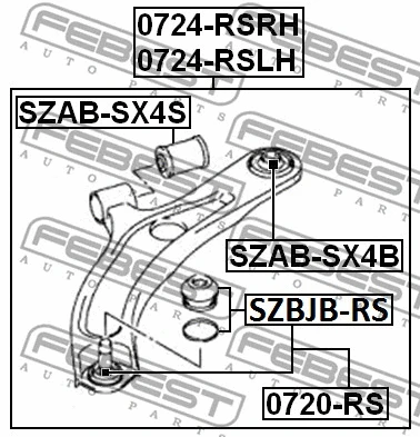 SZAB-SX4B FEBEST Подвеска, рычаг независимой подвески колеса (фото 2)