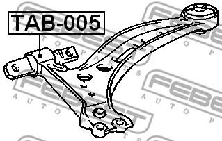 TAB-005 FEBEST Подвеска, рычаг независимой подвески колеса (фото 2)