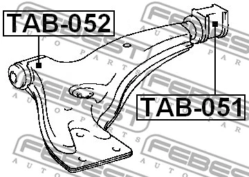 TAB-051 FEBEST Подвеска, рычаг независимой подвески колеса (фото 2)