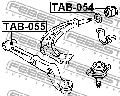 TAB-054 FEBEST Подвеска, рычаг независимой подвески колеса (фото 2)