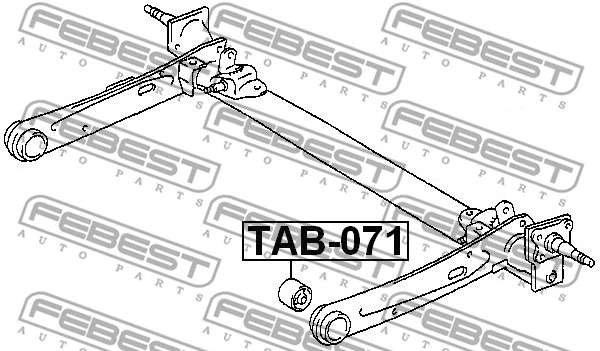 TAB-071 FEBEST Подвеска, рычаг независимой подвески колеса (фото 2)