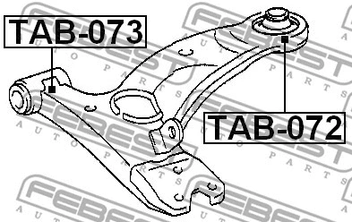 TAB-073 FEBEST Подвеска, рычаг независимой подвески колеса (фото 2)