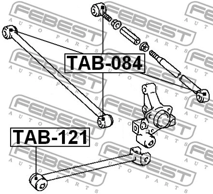 TAB-084 FEBEST Подвеска, рычаг независимой подвески колеса (фото 2)
