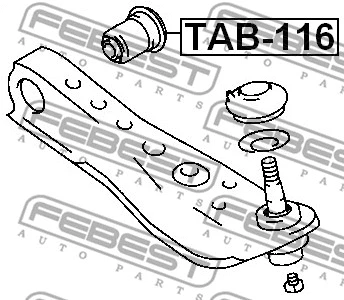 TAB-116 FEBEST Подвеска, рычаг независимой подвески колеса (фото 2)