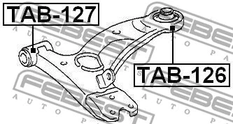 TAB-126 FEBEST Подвеска, рычаг независимой подвески колеса (фото 2)