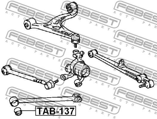 TAB-137 FEBEST Подвеска, рычаг независимой подвески колеса (фото 2)