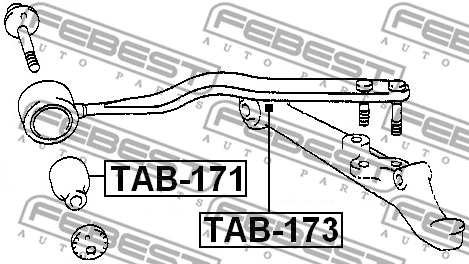 TAB-173 FEBEST Подвеска, рычаг независимой подвески колеса (фото 2)