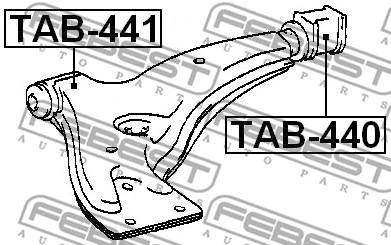 TAB-441 FEBEST Подвеска, рычаг независимой подвески колеса (фото 2)