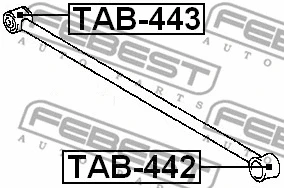 TAB-443 FEBEST Подвеска, рычаг независимой подвески колеса (фото 2)