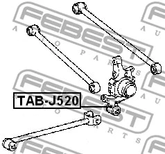 TAB-J520 FEBEST Подвеска, рычаг независимой подвески колеса (фото 2)