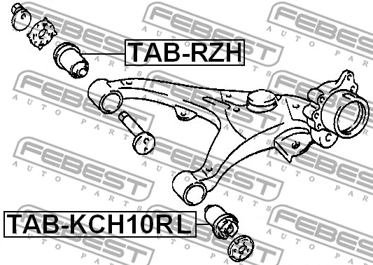 TAB-RZH FEBEST Подвеска, рычаг независимой подвески колеса (фото 2)