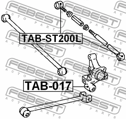 TAB-ST200L FEBEST Подвеска, рычаг независимой подвески колеса (фото 2)