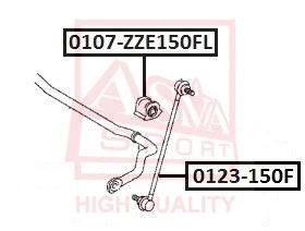 0107-ZZE150FL ASVA Втулка, стабилизатор (фото 1)
