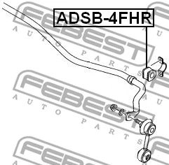 ADSB-4FHR FEBEST Втулка, стабилизатор (фото 2)