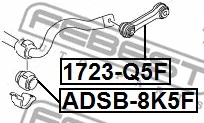 ADSB-8K5F FEBEST Втулка, стабилизатор (фото 2)