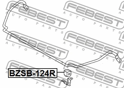 BZSB-124R FEBEST Втулка, стабилизатор (фото 2)