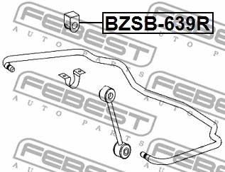 BZSB-639R FEBEST Втулка, стабилизатор (фото 2)