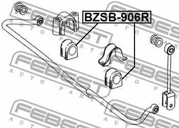 BZSB-906R FEBEST Втулка, стабилизатор (фото 2)