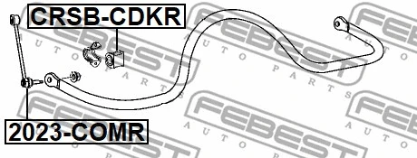 CRSB-CDKR FEBEST Втулка, стабилизатор (фото 2)