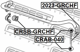 CRSB-GRCHF FEBEST Втулка, стабилизатор (фото 2)