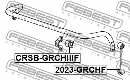 CRSB-GRCHIIIF FEBEST Втулка, стабилизатор (фото 2)