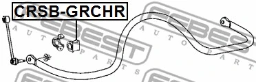 CRSB-GRCHR FEBEST Втулка, стабилизатор (фото 2)