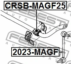 CRSB-MAGF25 FEBEST Втулка, стабилизатор (фото 2)