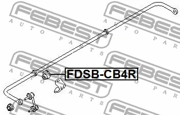 FDSB-CB4R FEBEST Втулка, стабилизатор (фото 2)