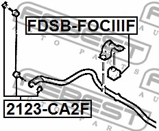 FDSB-FOCIIIF FEBEST Втулка, стабилизатор (фото 2)