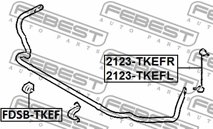 FDSB-TKEF FEBEST Втулка, стабилизатор (фото 2)
