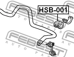 HSB-001 FEBEST Втулка, стабилизатор (фото 2)